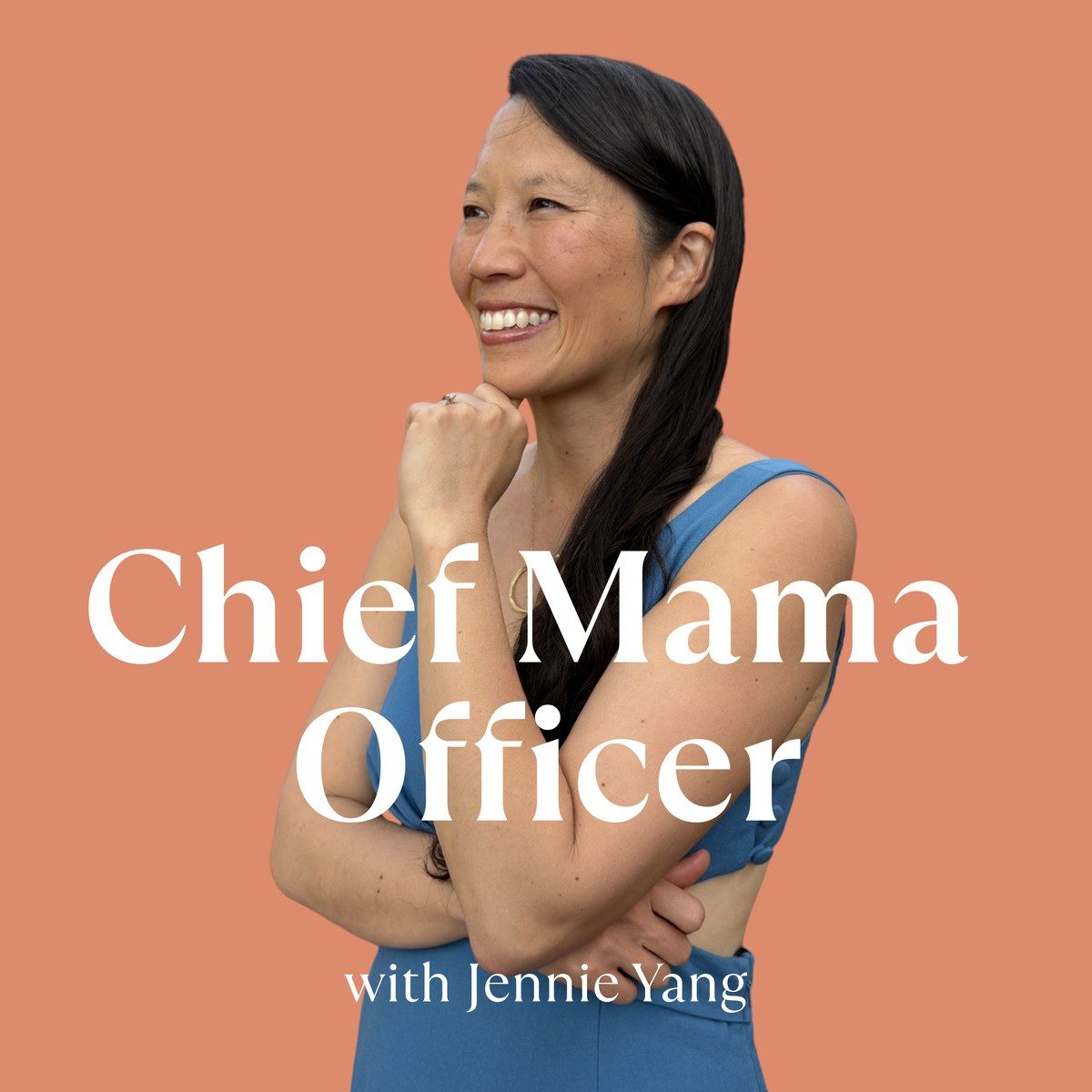 Chief Mama Officer podcast cover with host Jennie Yang